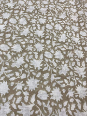 Linen fabric, Fabric by yard, Hand printed fabric, Block Print Fabric, Indian Fabric